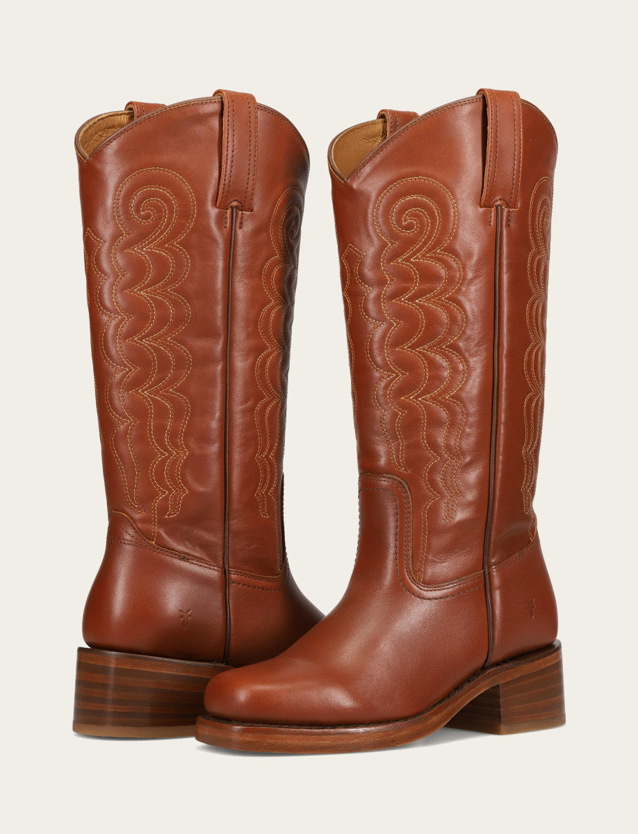 Frye Women's Walnut Campus Deco Stitch Boot Walnut