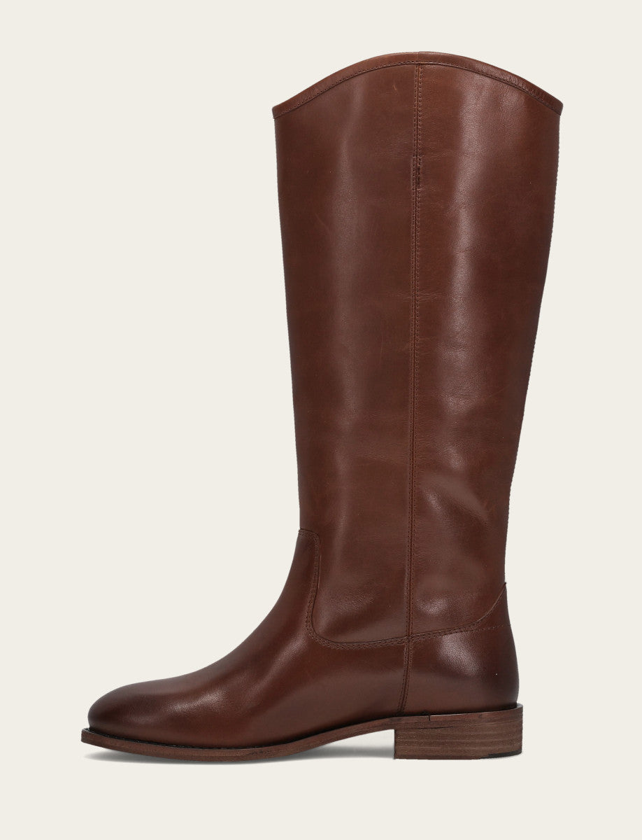 Frye Women’s Cognac Wide Calf Melissa Button 2 Tall Boots | Frye Cognac