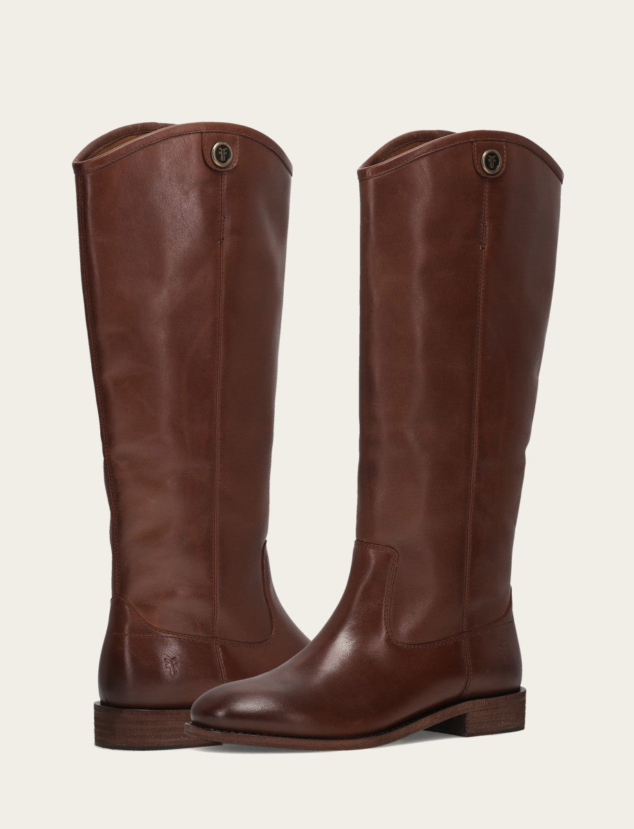 Frye Women’s Cognac Wide Calf Melissa Button 2 Tall Boots | Frye Cognac