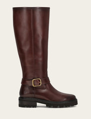 Frye Women's Bourbon Olivia Buckle Tall Boot Bourbon