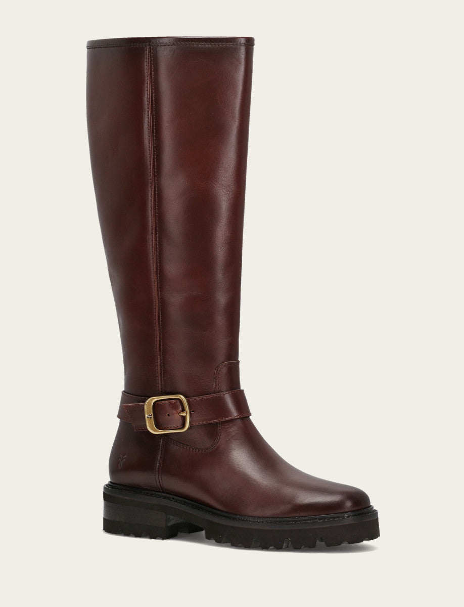 Frye Women's Bourbon Olivia Buckle Tall Boot Bourbon