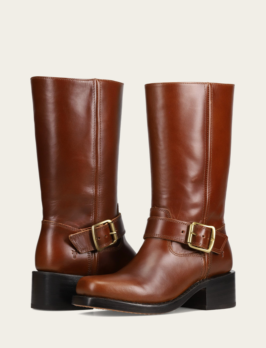 Frye Women's Saddle Campus Buckle Boot Saddle