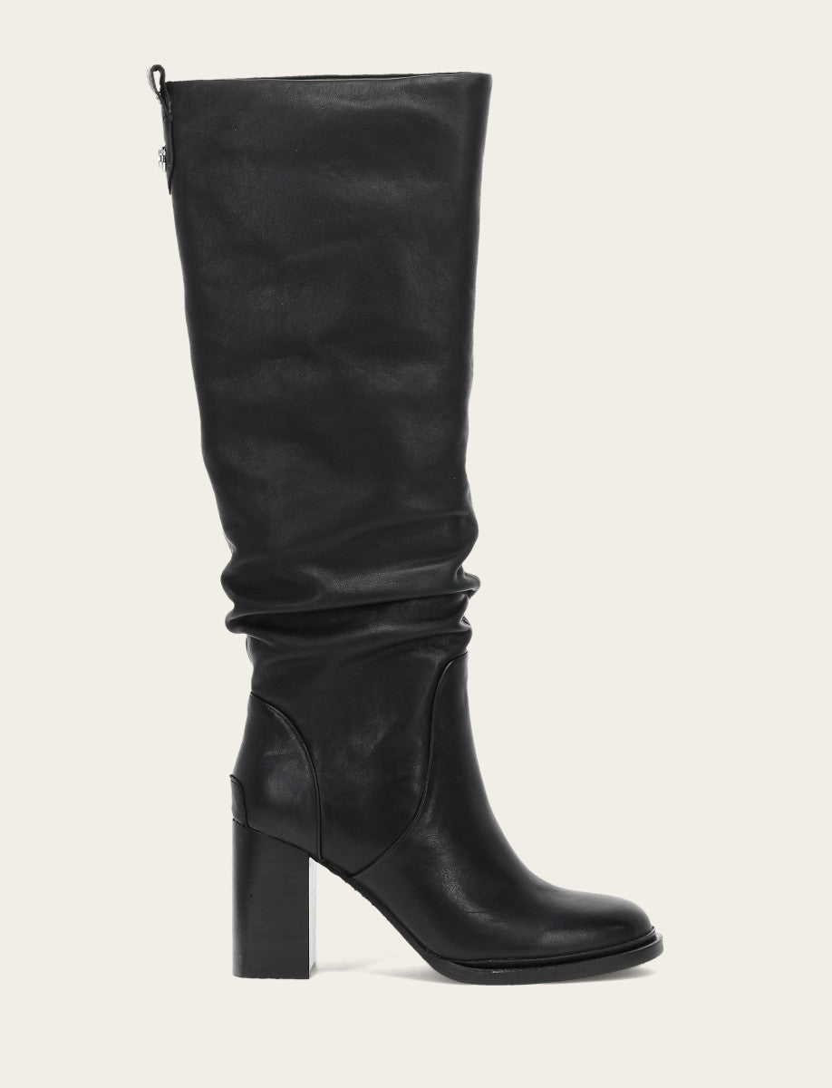Frye Black Alex Softy Tall Wide Calf Boot Black