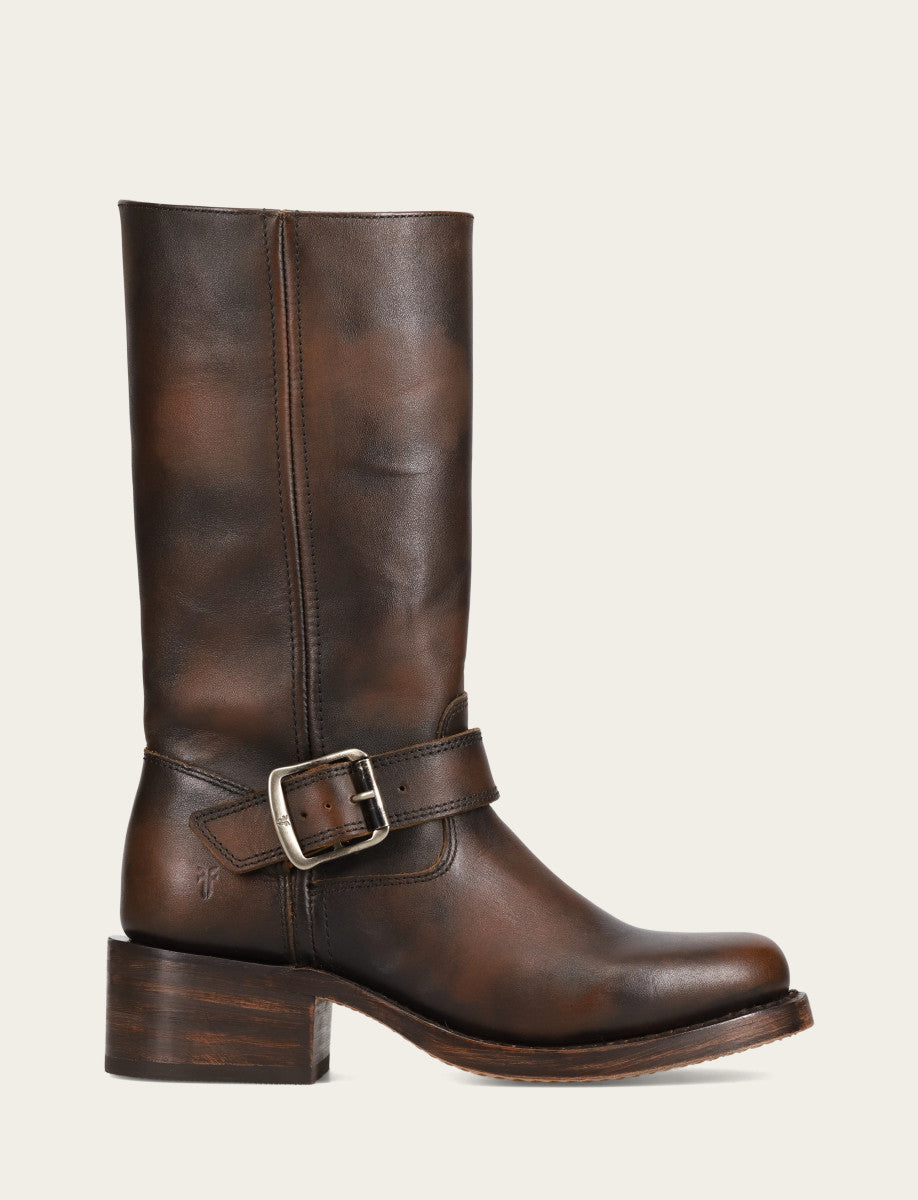Frye Women's Dark Brown Campus Buckle Boot Dark Brown