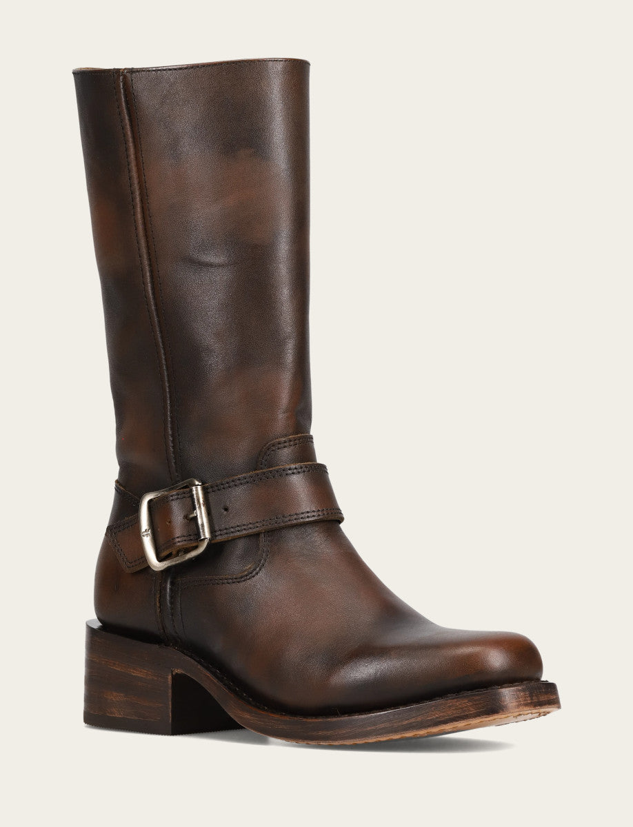 Frye Women's Dark Brown Campus Buckle Boot Dark Brown