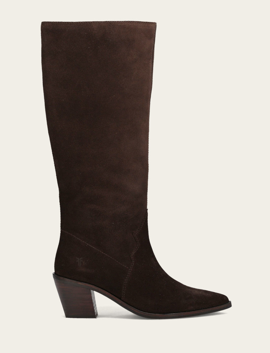 Frye Women's Dark Brown Sara Slouchy Boot Dark Brown