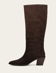 Frye Women's Dark Brown Sara Slouchy Boot Dark Brown
