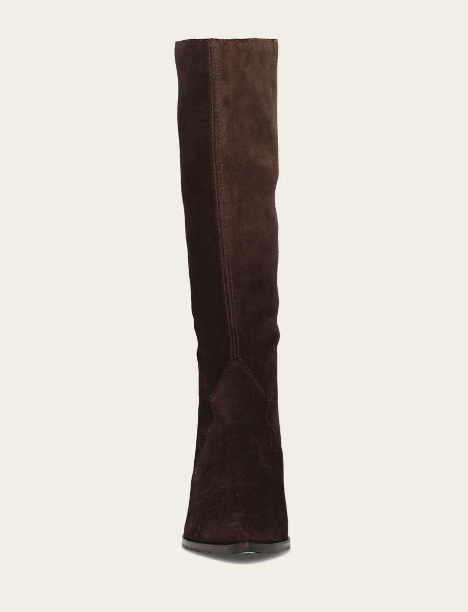 Frye Women's Dark Brown Sara Slouchy Boot Dark Brown