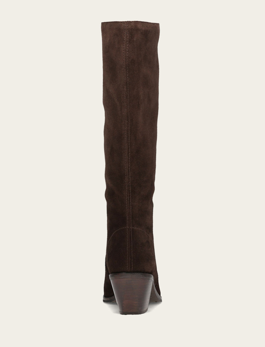 Frye Women's Dark Brown Sara Slouchy Boot Dark Brown