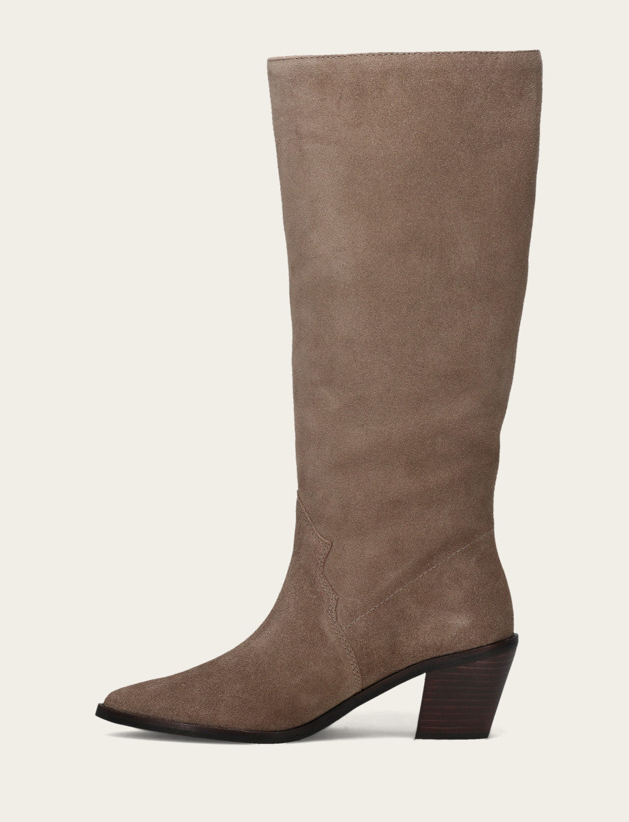 Frye Women's Dark Taupe Sara Slouchy Boot Dark Taupe