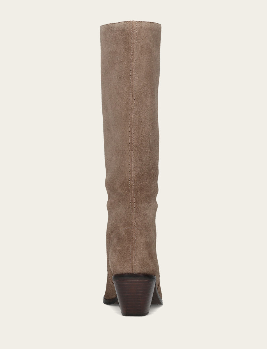 Frye Women's Dark Taupe Sara Slouchy Boot Dark Taupe