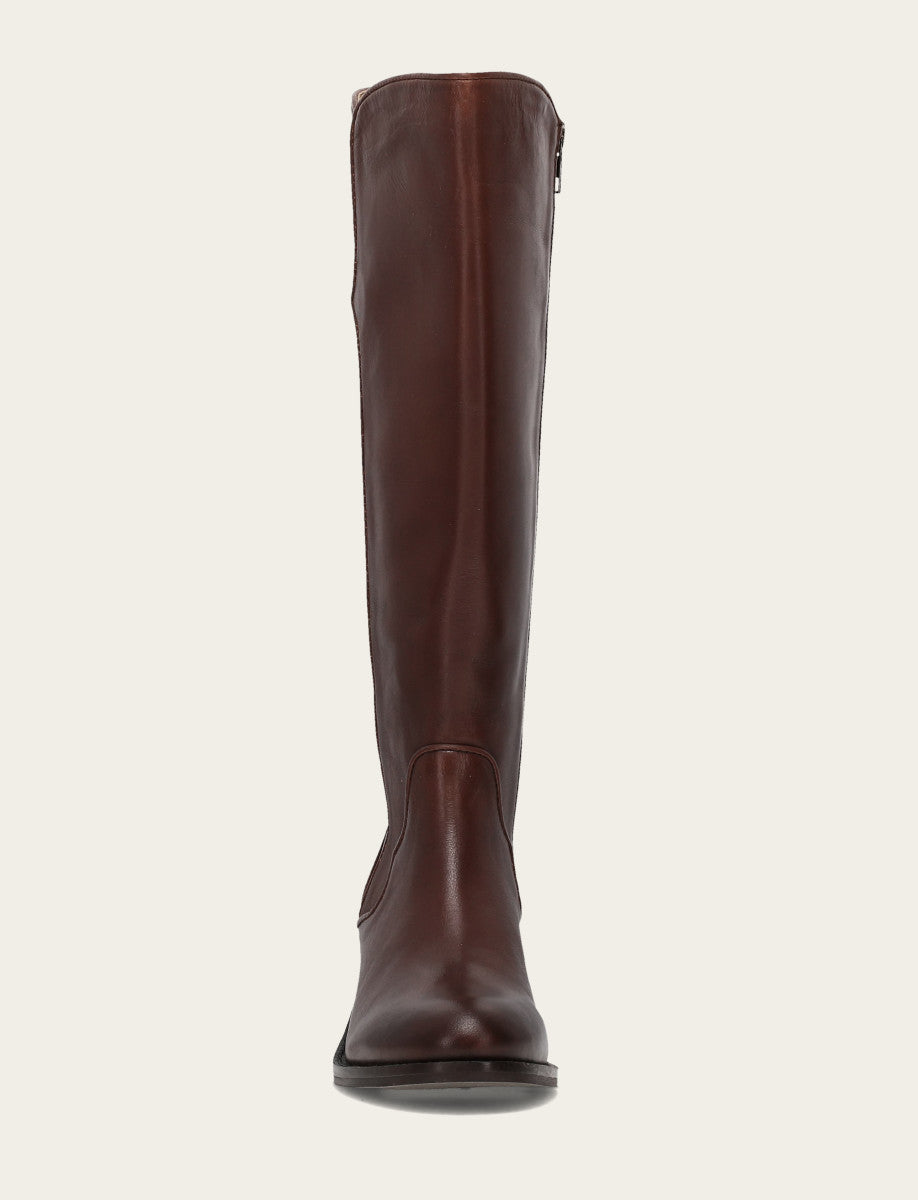 Frye Women's Saddle Carson 2 Piping Tall Wide Calf Boot Saddle