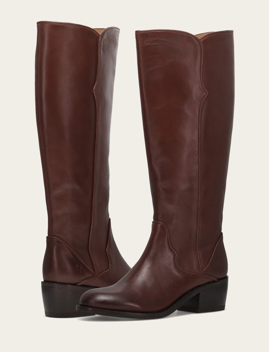 Frye Women's Saddle Carson 2 Piping Tall Boot Saddle