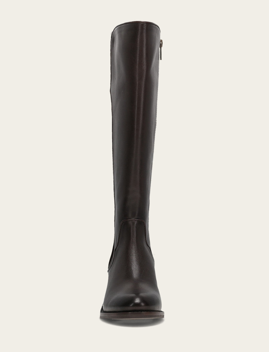 Frye Women's Dark Brown Carson 2 Piping Tall Boot Dark Brown