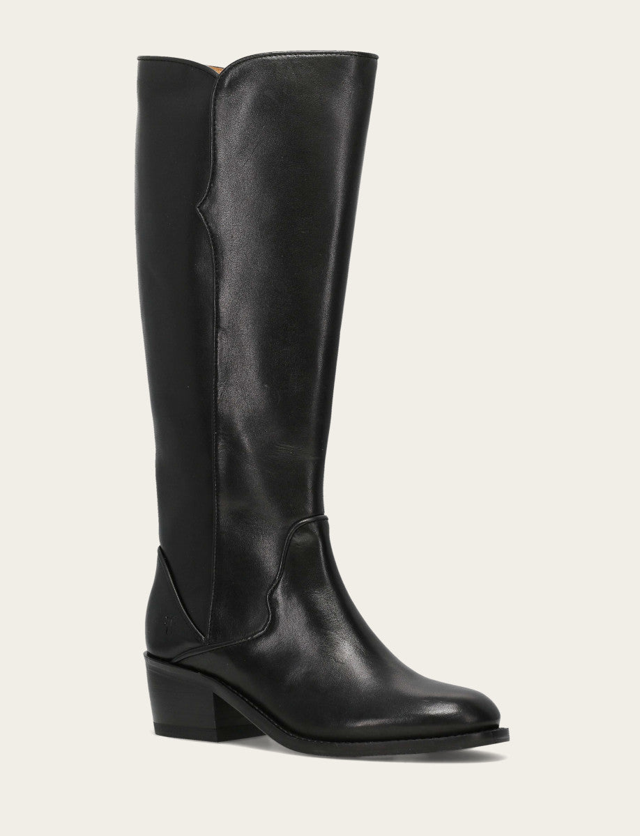 Frye Women's Black Carson 2 Piping Tall Boot Black