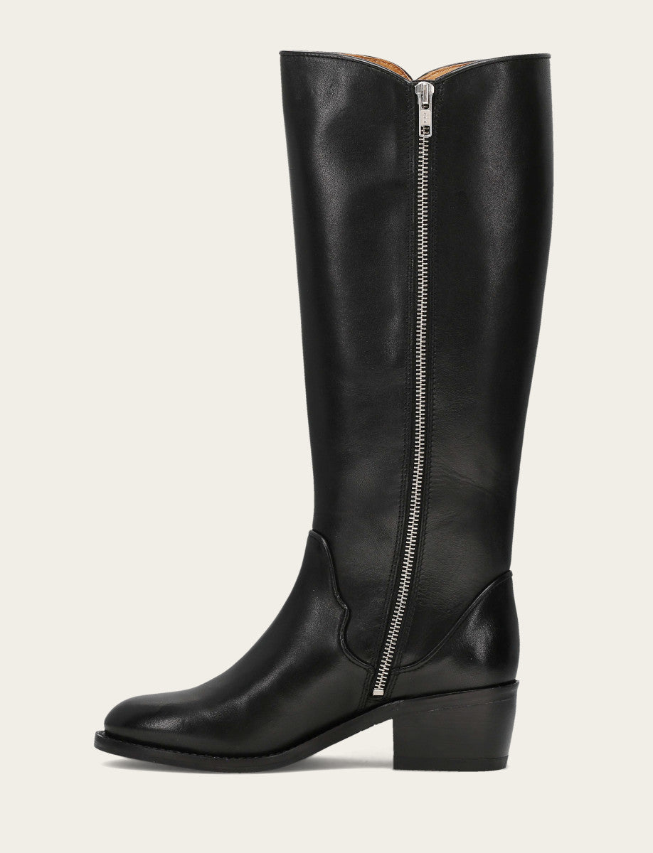 Frye Women's Black Carson 2 Piping Tall Boot Black