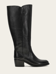 Frye Women's Black Carson 2 Piping Tall Wide Calf Boot Black