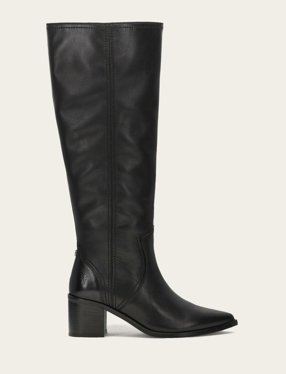 Frye Women's Black Sadie Softy Tall Wide Calf Boot Black