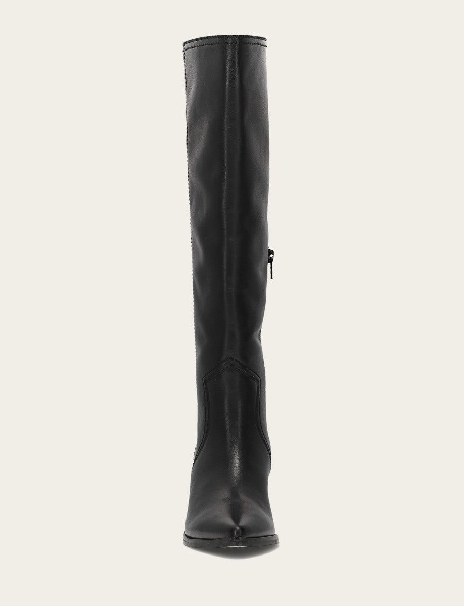 Frye Women's Black Sadie Softy Tall Wide Calf Boot Black