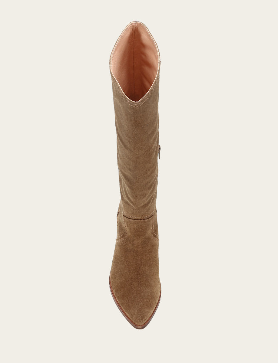 Frye Women's Almond Sadie Softy Tall Wide Calf Boot Almond