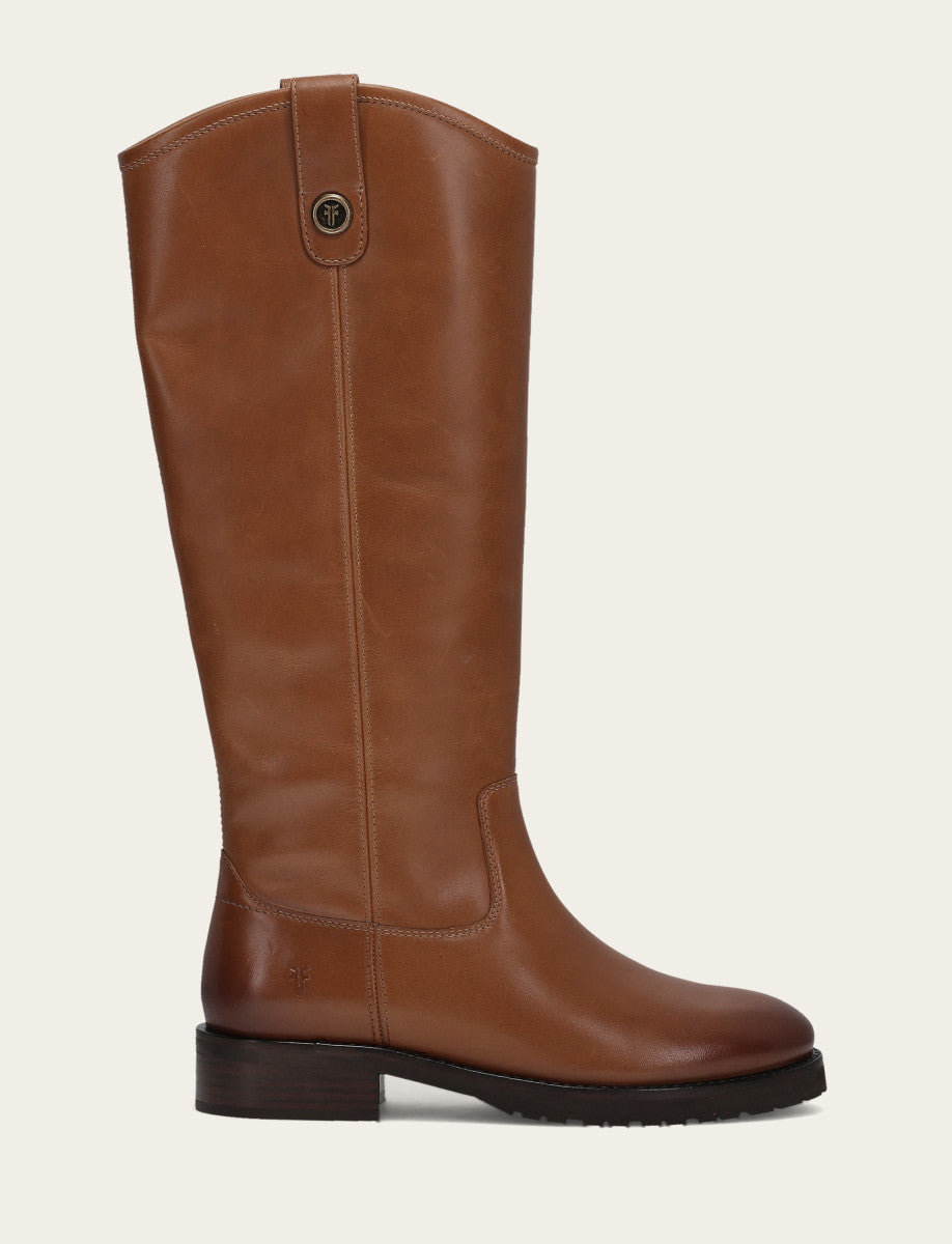 Frye Women's Tan Melissa Lug Button Tall Boot Tan