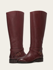 Frye Women's Merlot Melissa Belted Riding Boot Merlot