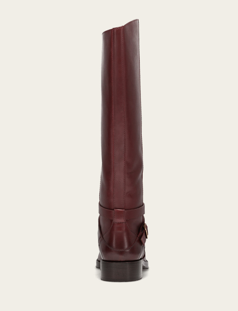 Frye Women's Merlot Melissa Belted Riding Wide Calf Boot Merlot
