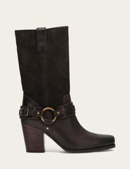 Frye Women's Dark Brown Shiloh Harness Belted Boot Dark Brown