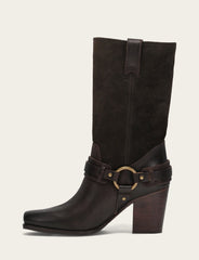 Frye Women's Dark Brown Shiloh Harness Belted Boot Dark Brown