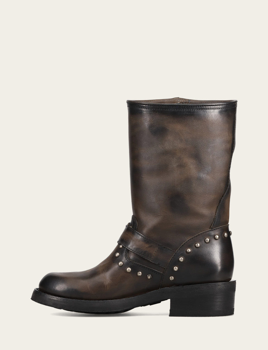 Frye Women's Black Viv Fringe Engineer Boot Black