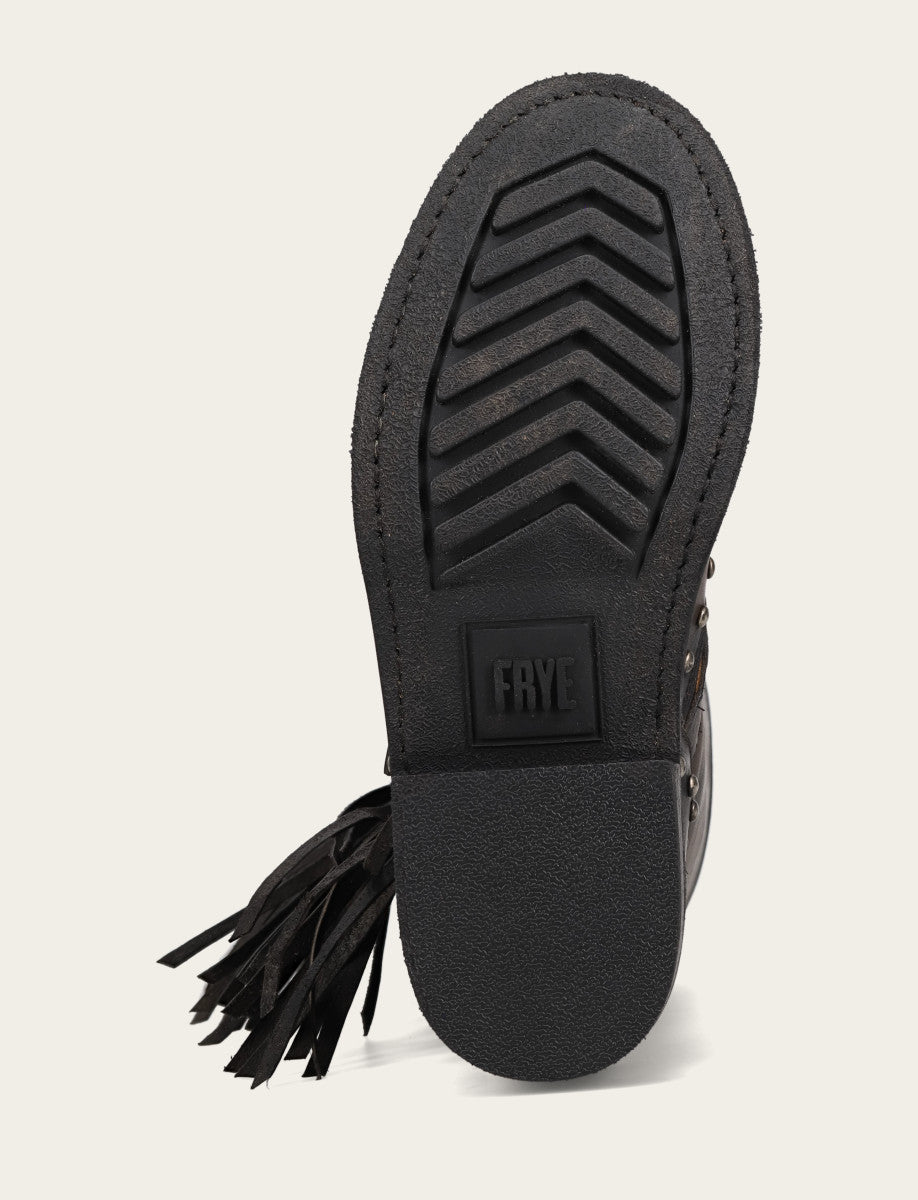 Frye Women's Black Viv Fringe Engineer Boot Black
