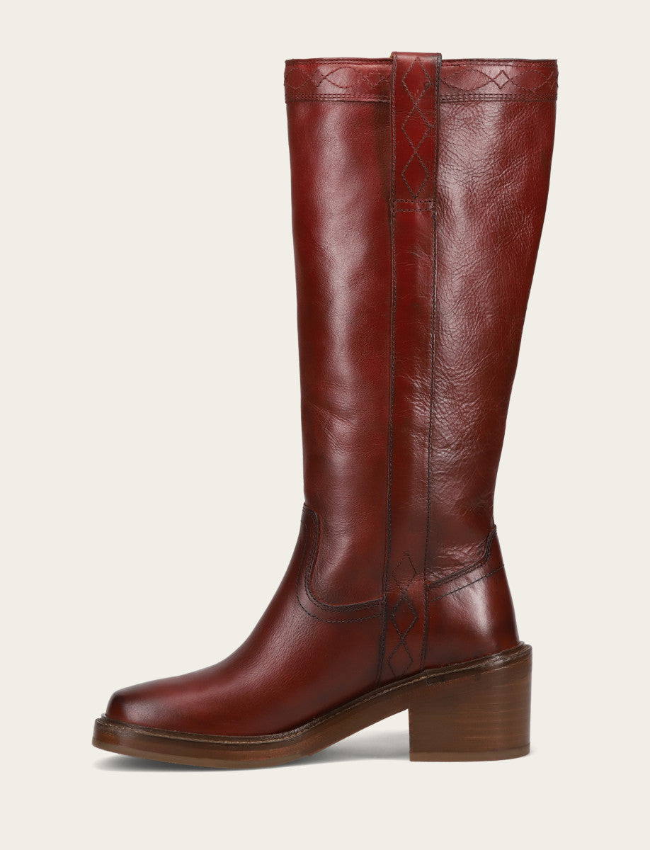 Frye Women's Merlot Kate Pull On Wide Calf Boot Merlot