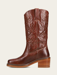 Frye Auburn Kate Deco Stitch Boot Auburn