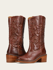 Frye Auburn Kate Deco Stitch Boot Auburn