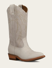 Frye Ivory Billy Pull On Deco Stitch Boot Ivory