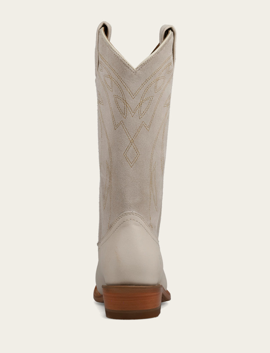 Frye Ivory Billy Pull On Deco Stitch Boot Ivory