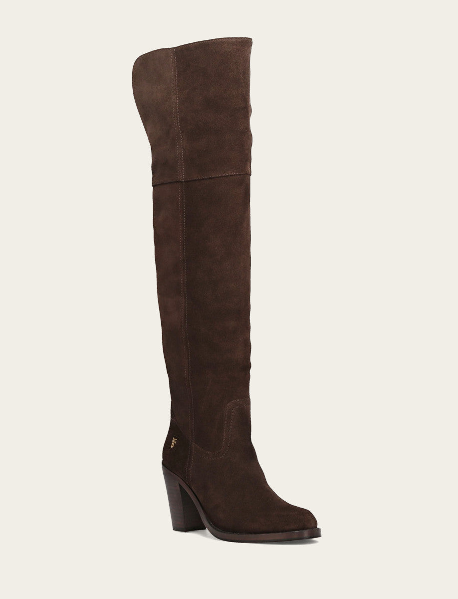 Frye Women's Dark Brown Corinne Over The Knee Boot Dark Brown