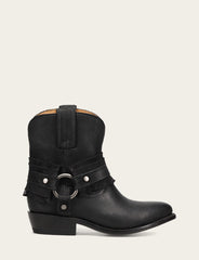 Frye Women's Black Billy Harness Ruffle Boots Black