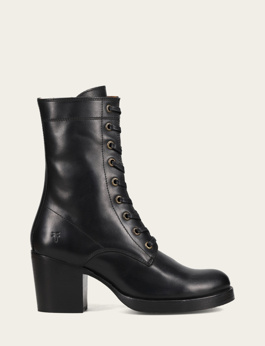 Frye Women's Black Jean Lace Up Boot Black