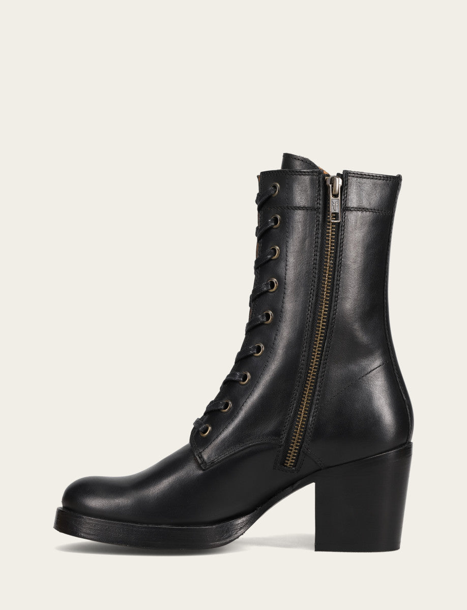 Frye Women's Black Jean Lace Up Boot Black