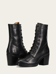 Frye Women's Black Jean Lace Up Boot Black