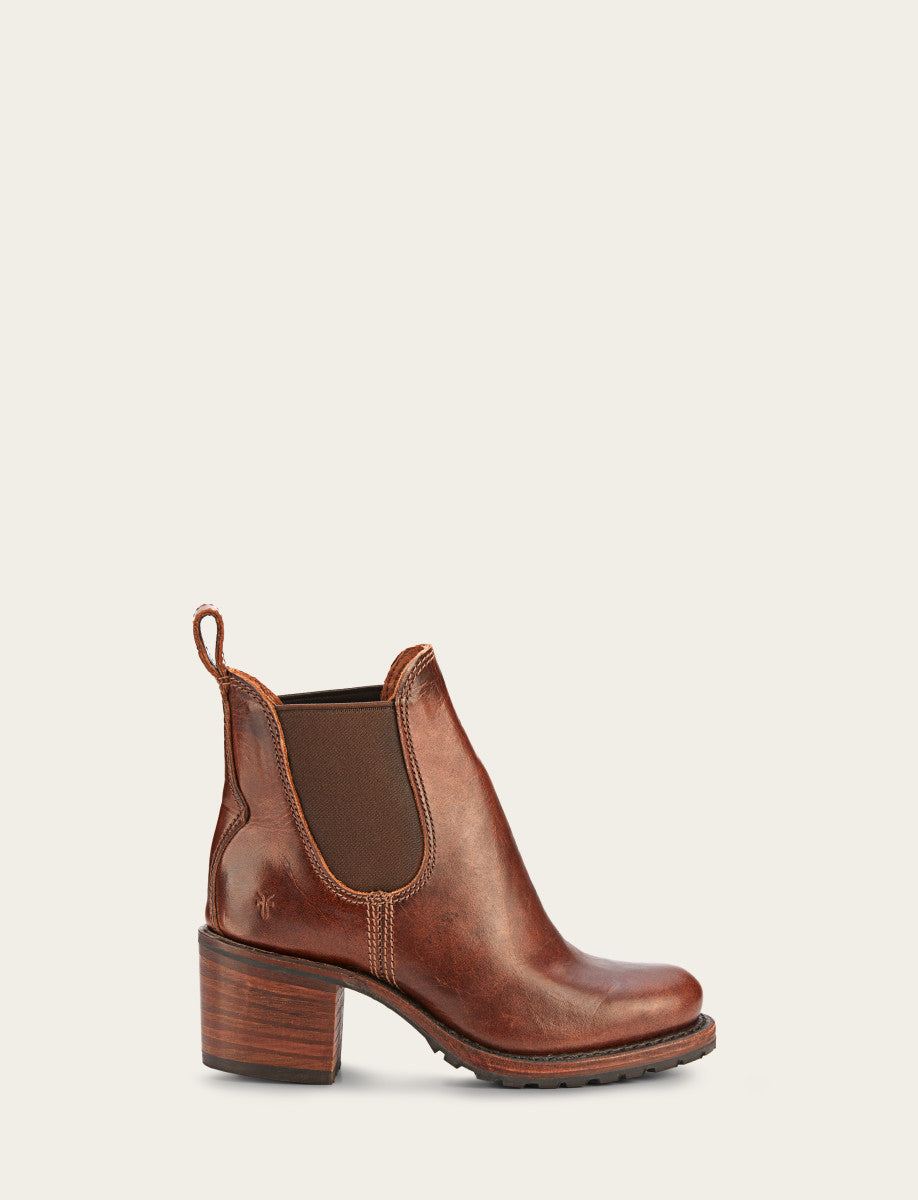 Frye Women's Cognac Sabrina Chelsea Boots Cognac