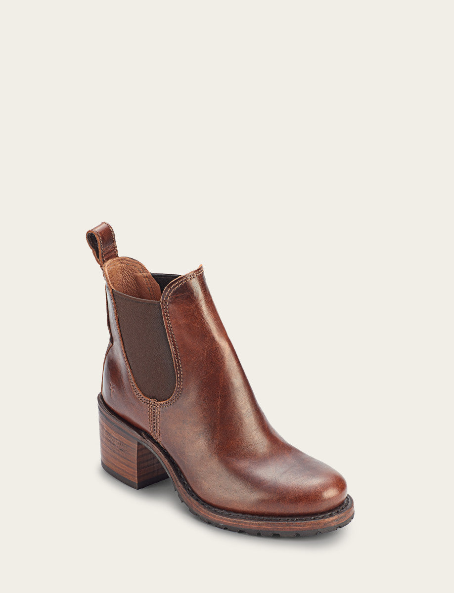 Frye Women's Cognac Sabrina Chelsea Boots Cognac