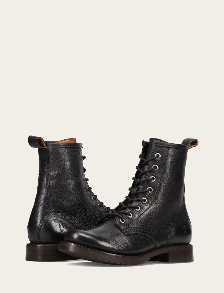 Frye Women's Black Veronica Flex Combat Booties Black