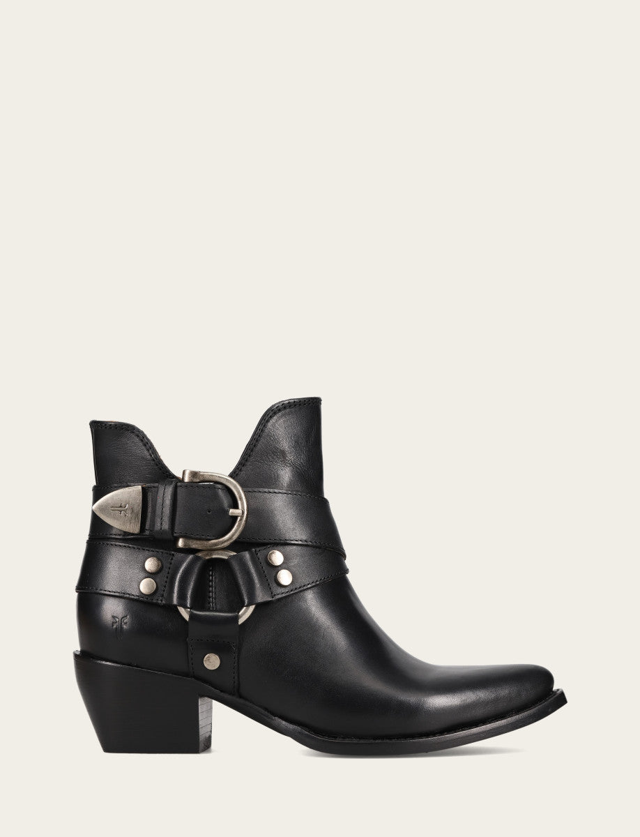 Frye Women’s Black Sacha Multi-Strap Ankle Booties Black