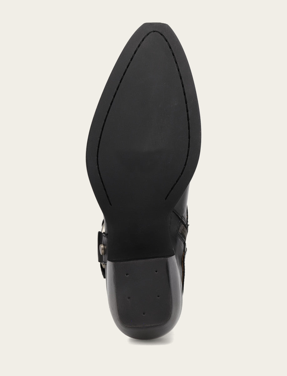 Frye Women’s Black Sacha Multi-Strap Ankle Booties Black