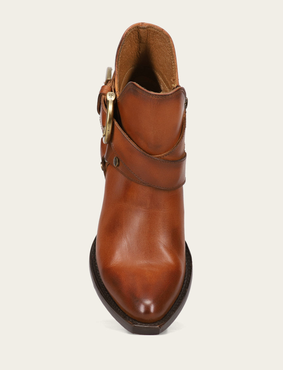 Frye Women's Caramel Sacha Multi Strap Booties Caramel