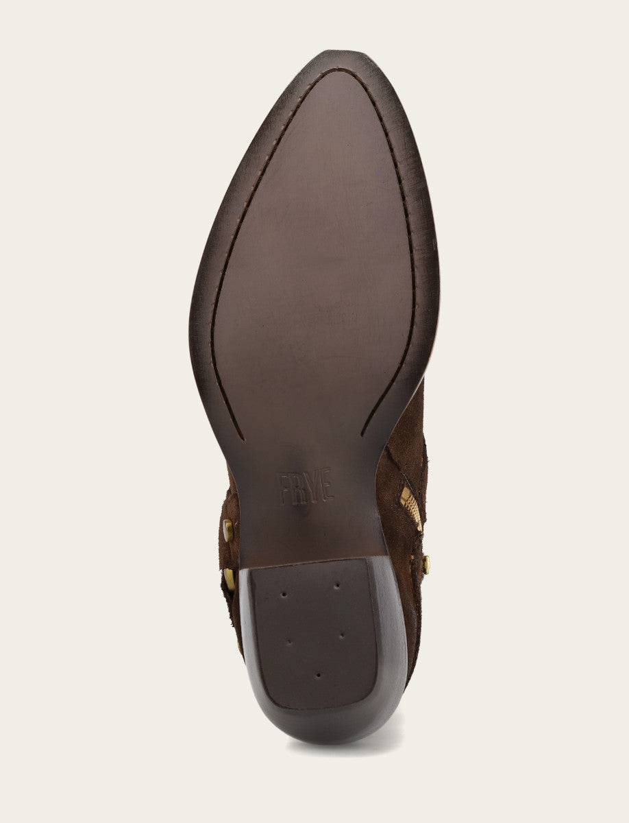 Frye Women's Chocolate Sacha Multi Strap Booties Chocolate