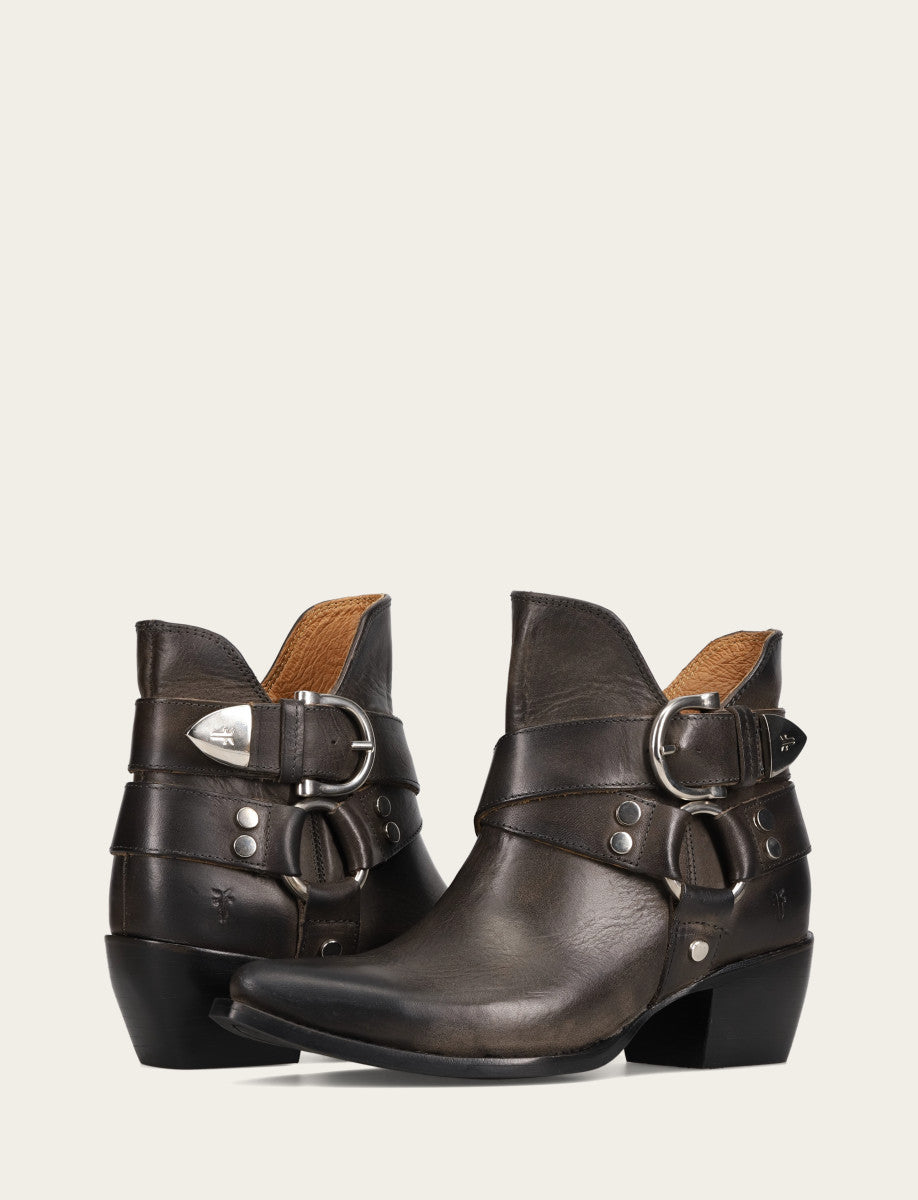 Frye Women's Steel Sacha Multi Strap Booties Steel