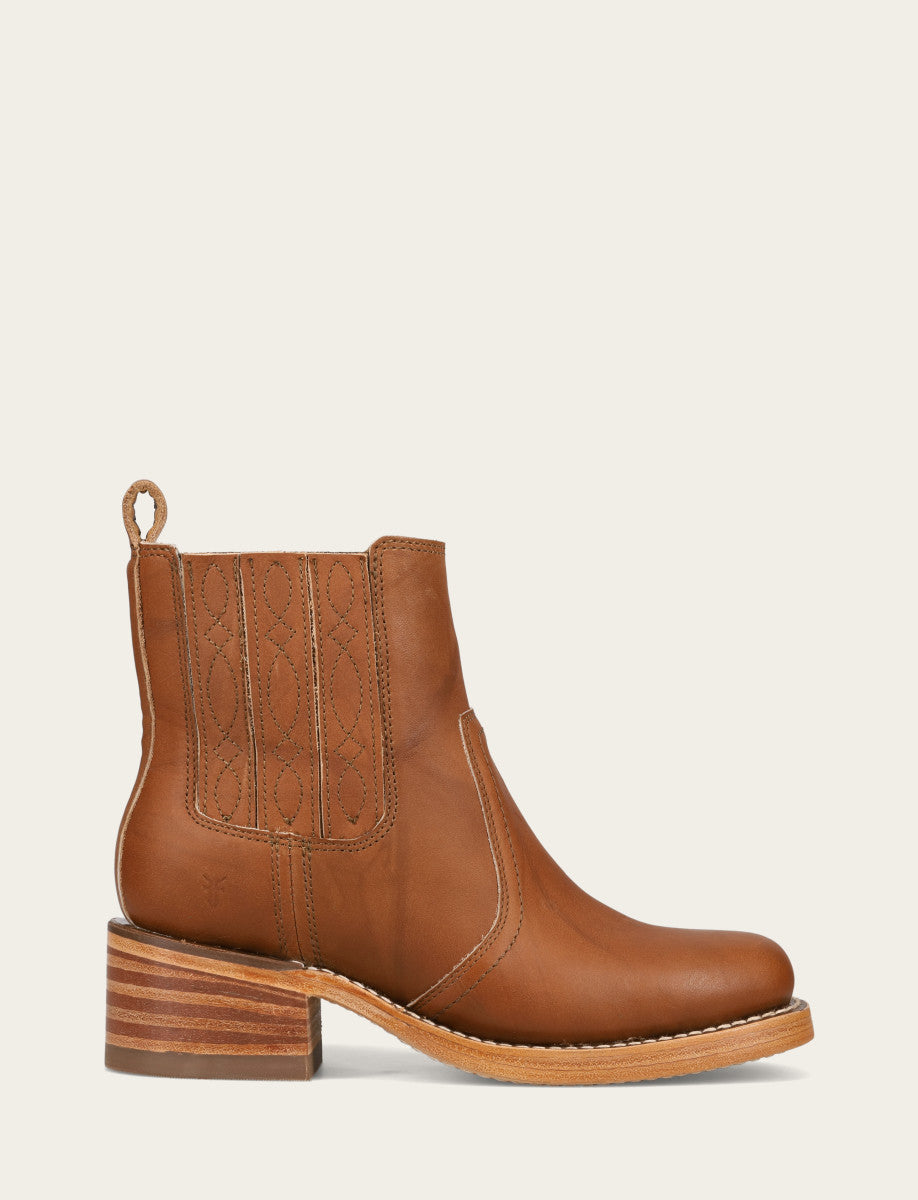 Frye Women's Saddle Campus Chelsea Booties Saddle